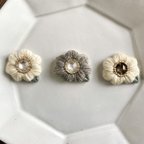 作品　woolお花刺繍ブローチキット