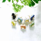 作品紫陽花のお花ピアス（美濃焼き）