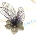 作品M様オーダー品。fairy flower clip Black