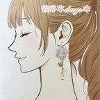 作品紫陽花ピアス