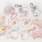 作品11 types of mouse acrylic keychains