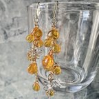 作品  【Mimoza～ﾐﾓｻﾞ～】(一点物)　ミモザピアス　ミモザイヤリング　ミモザアクセサリー　レジンアクセサリー