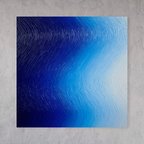 作品【青色の絵画】アート - ブルー 大きめ 抽象的 グラデーション（M-#67）