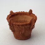 作品陶器製（2号ポット相当）縄文植木鉢 jomon-SS-8715