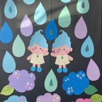 作品【壁面飾り】💧梅雨のツユンシスターズ💧