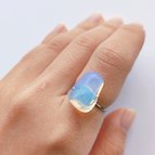 作品Opal glass ring.#5 【Size free】