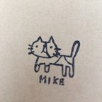 作品ねこはんこ ミケネコ