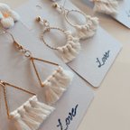 作品超軽い　macrame PIERCE マクラメピアス