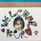 作品オーダーメイドカード(写真立て付き)愛犬バージョン
