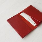 作品【受注生産】Italian leather Business Card Case／red
