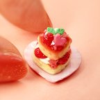 作品【ミニチュア】苺のパンケーキSセット ミニチュアフード ミニチュアスイーツ ミニチュアパンケーキ