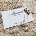 作品<ピアス> Cotton pearl pierce