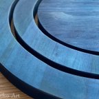 作品《再販》糸かけ曼荼羅用・藍染フレーム&ボード３枚セット