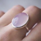 作品Pink purple chalcedony ring -ピンクパープルカルセドニー-