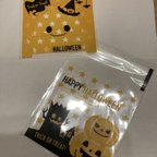 作品2柄　10枚ずつ　opp袋　ハロウィン　ラッピング　透明袋　7cm×10cm