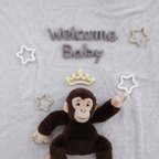 作品ニューボーンフォト　Welcome　Baby　ウールレター