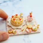 作品【受注製作】🍒さくらんぼのケーキセット🌸