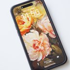 作品白と黄色の花のスマホ壁紙　AI007