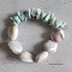 作品【Minne 限定】Natural raw bracelet(ボツワナアゲート×ラリマー)