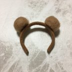 作品耳付きカチューシャ　クマふう