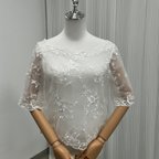作品ウエディングドレス ボレロ  3D立体レース刺繍   ドレス  結婚式/披露宴