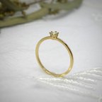 作品K18YG Diamond Ring #8.5番