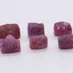 作品SALE 天然石＊ルビー　結晶石　ルース　38.5 ct　6個 