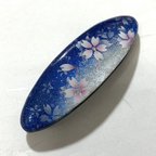 作品バレッタ小「桜・青」