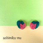 作品○わたしのこころ○ 刺繍ピアス/イヤリング