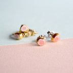 作品＜春限定＞粒 -hitotubu- 桜　イヤリング＆ピアス　限定カラーｌやきものジュエリー Nolism