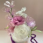 作品☆薔薇のアレンジ☆くすみカラーローズ☆ディップフラワー☆アメリカンフラワー