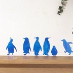 作品ペンギンの群れ【水彩】　ウォールステッカー/ウォールデコ【送料無料】