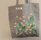 作品手刺繍の手提げ袋