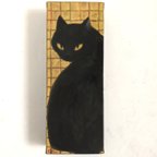 作品肉筆油彩画　「そーねこ」　hako26/2683-022