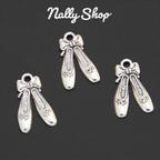 作品【10個】Ballet Shoes Charm Silver【M-456】