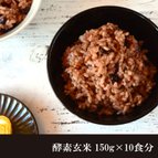 作品酵素玄米 150g 10食分 送料無料 無農薬 ダイエット ヘルシー 国産 酵素玄米 真空パック 冷凍