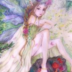 作品オリジナルイラスト　エルフ　妖精　フェアリー