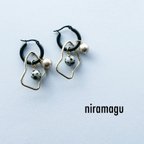 作品2way black hoop pierce