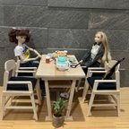 作品新作　モダン　1/6 ダイニングテーブル＆チェアー4点セット