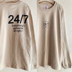 作品勇気湧く！メンズ ロンＴ《ストーン》メンズM～XXL（3L）/ユニセックス 長袖Tシャツ