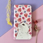 作品【受注生産】Berry Berry Cat 帯なし手帳型スマホケース