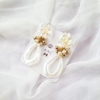 作品月下の花しずく＊Yellow＊ピアス