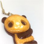 作品食品サンプル★パンダクッキーストラップ「よこむきパンダちゃん」