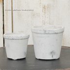 作品ガーデニング雑貨 アンティーク調 陶器鉢 リプル リムポット Mサイズ