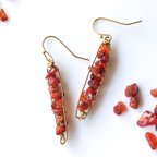 作品July carnelian pierce/earrings