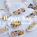 作品【･.｡*･.｡*Happybag･.｡*･.｡*】ブルー系レジンヘアクリップ/ドライフラワーアクセサリー/福袋