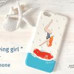 作品iPhoneハードケース【diving girl】思いっきり飛び込む女の子！
