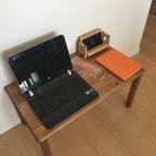 作品ローテーブル（色：ダークウォールナット）/作業台、勉強机にも！