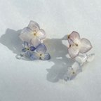 作品〜泡沫の夢〜　紫陽花ガーランドイヤリング