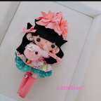 作品ポシェットDoll🎀ドールチャーム♡ドール♡フェルト♡